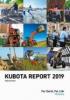 クボタ　KUBOTA REPORT 2019(ダイジェスト版・英語版)